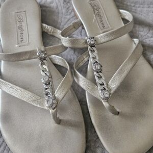 Brighton Women's Silver Sandals Aruba Chain Link